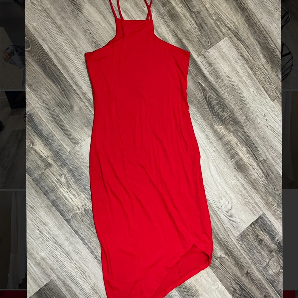 Bright red express dress